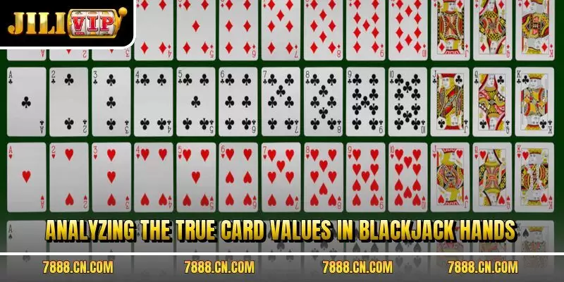 Analyzing the true card values in blackjack hands