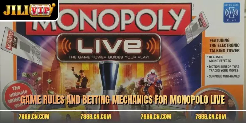 Game rules and betting mechanics for Monopolo live